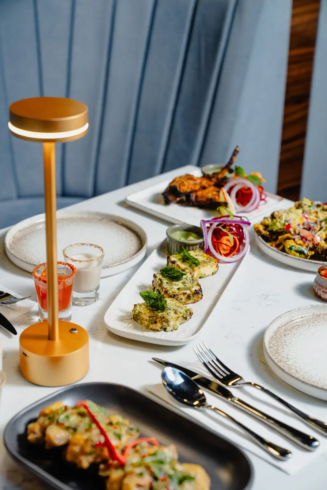A full table spread at Masakali